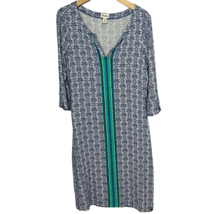 Hatley Geometric Blue and Green Women's Dress
